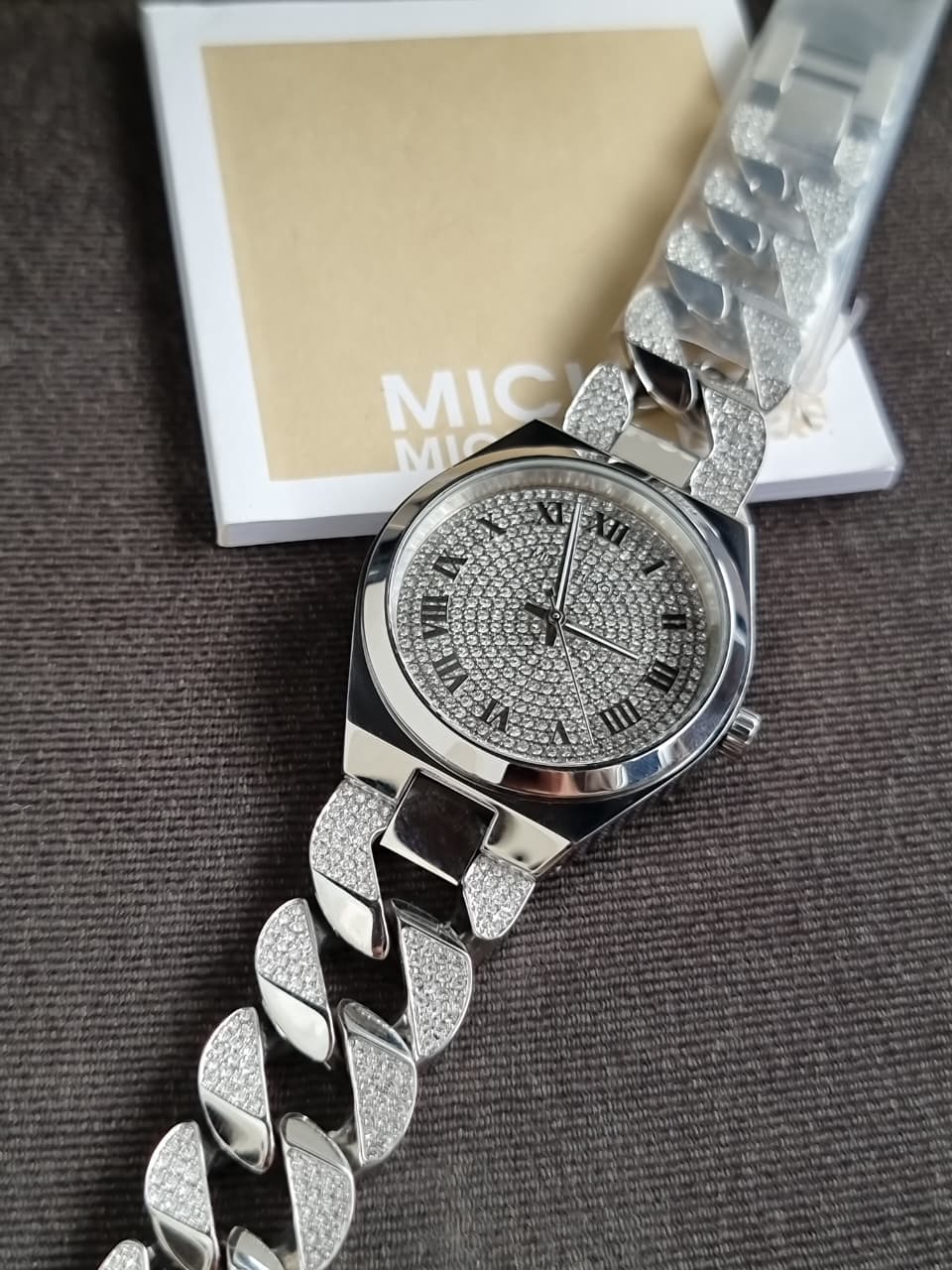 Michael Kors Lennox Quartz 37mm Silver Dial Ladies Watch
 MK7488