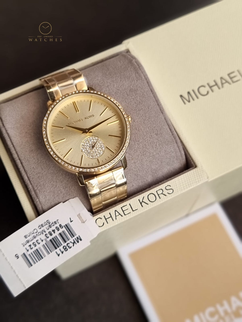 Michael Kors Women’s Quartz Stainless Steel Gold Dial 38mm Watch MK3811