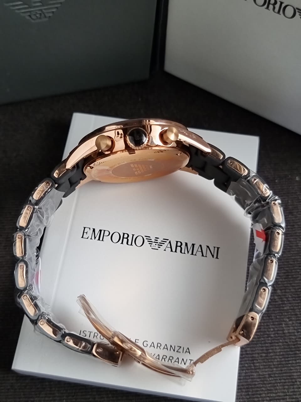 Emporio Armani Women’s Quartz Silicone Stainless Steel Black Dial 38mm Watch AR5906