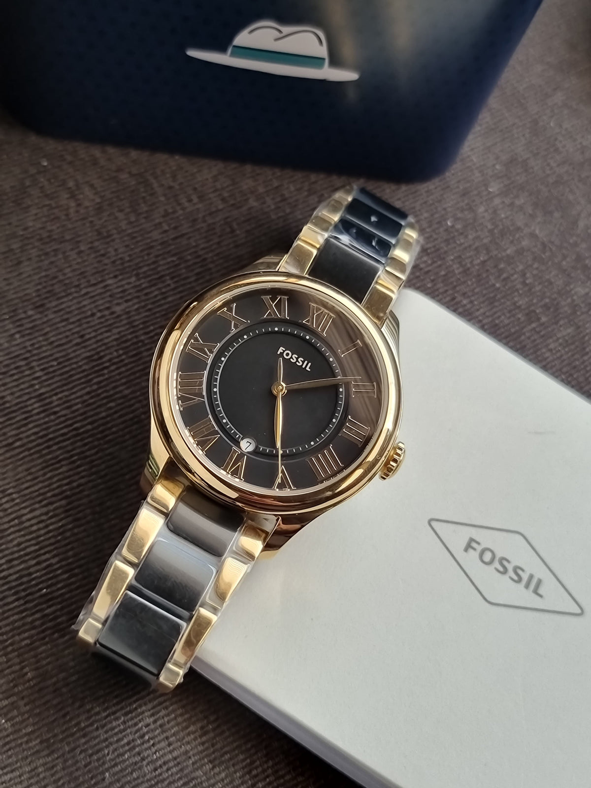 Fossil Gilmore Quartz Black 38mm Dial Ladies Watch CE1132 (Without Tag)