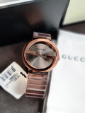 Gucci Interlocking XL Brown Dial Brown Steel Strap Watch For Men - YA133211