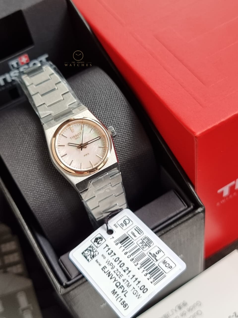 Tissot T-Classic PRX Rose Gold Tone Mother Of Pearl Dial Women’s watch T137.010.21.111.00