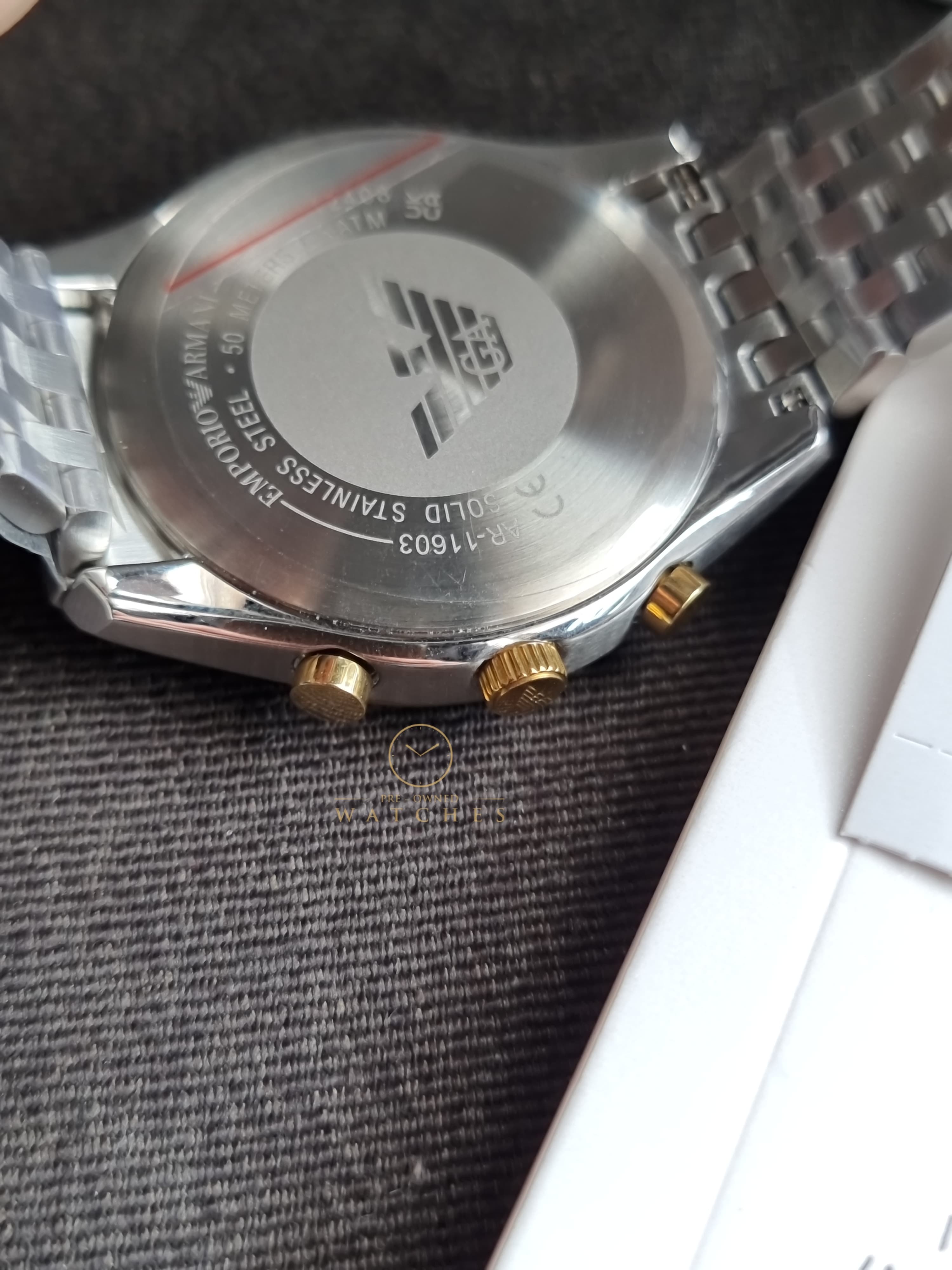 Emporio Armani Men’s Quartz Two-tone Stainless Steel Champagne Dial 41mm Watch AR11603