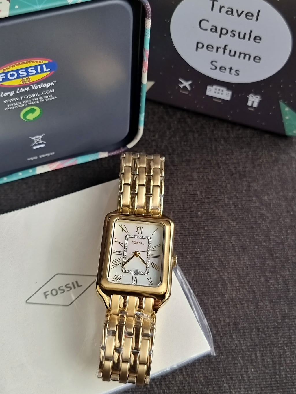 Fossil Raquel Three-Hand Date 26mm Gold-Tone Stainless Steel Watch-ES5304