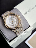 Michael Kors Lennox Gold Stainless Steel White 37mm Dial Quartz Watch for Ladies - MK6991
