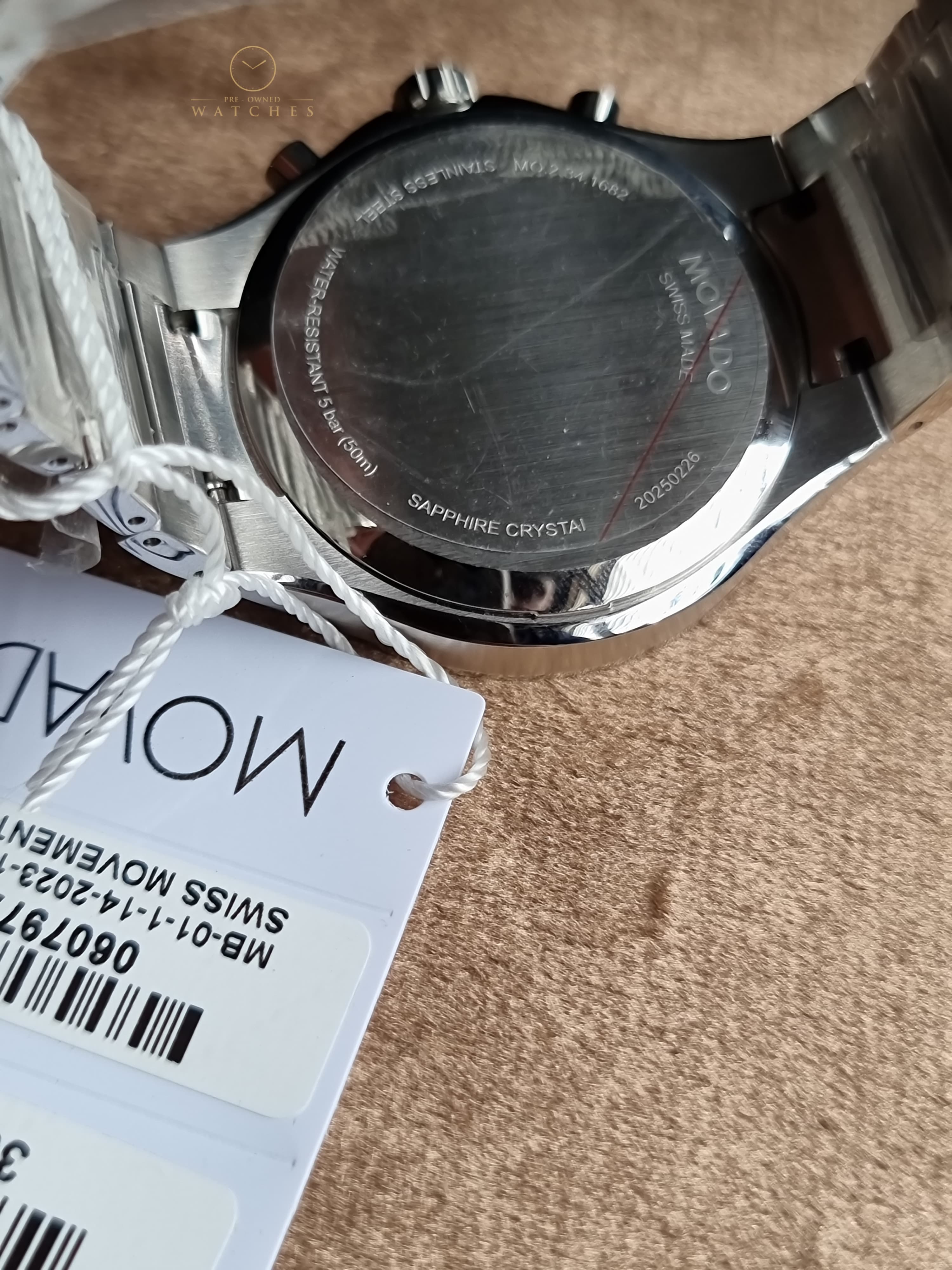 Movado Chronograph Quartz 41mm Black Dial Men's Watch 0607972