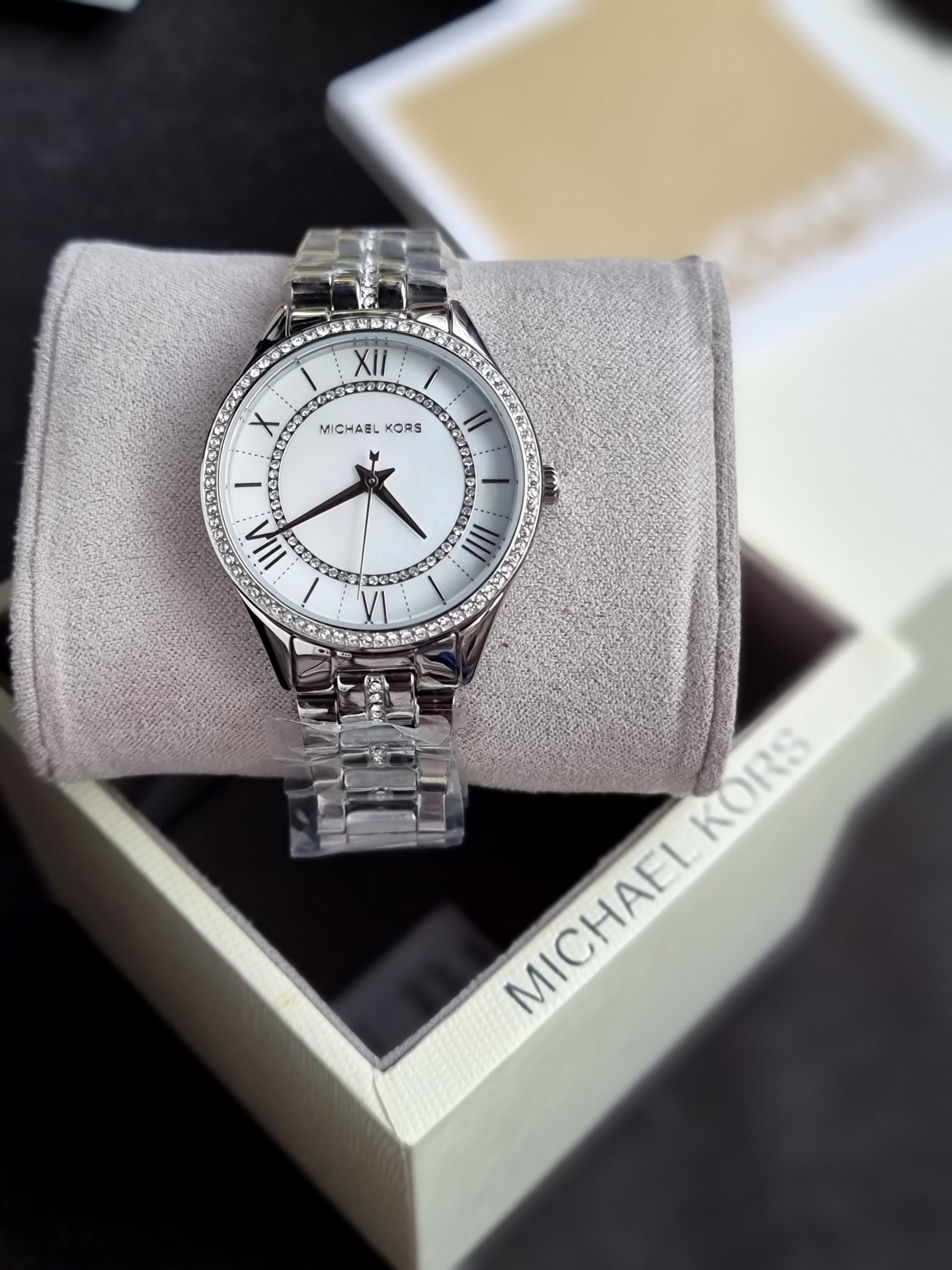 MICHAEL KORS Lauryn Crystal Mother of Pearl Dial Ladies Watch MK3900