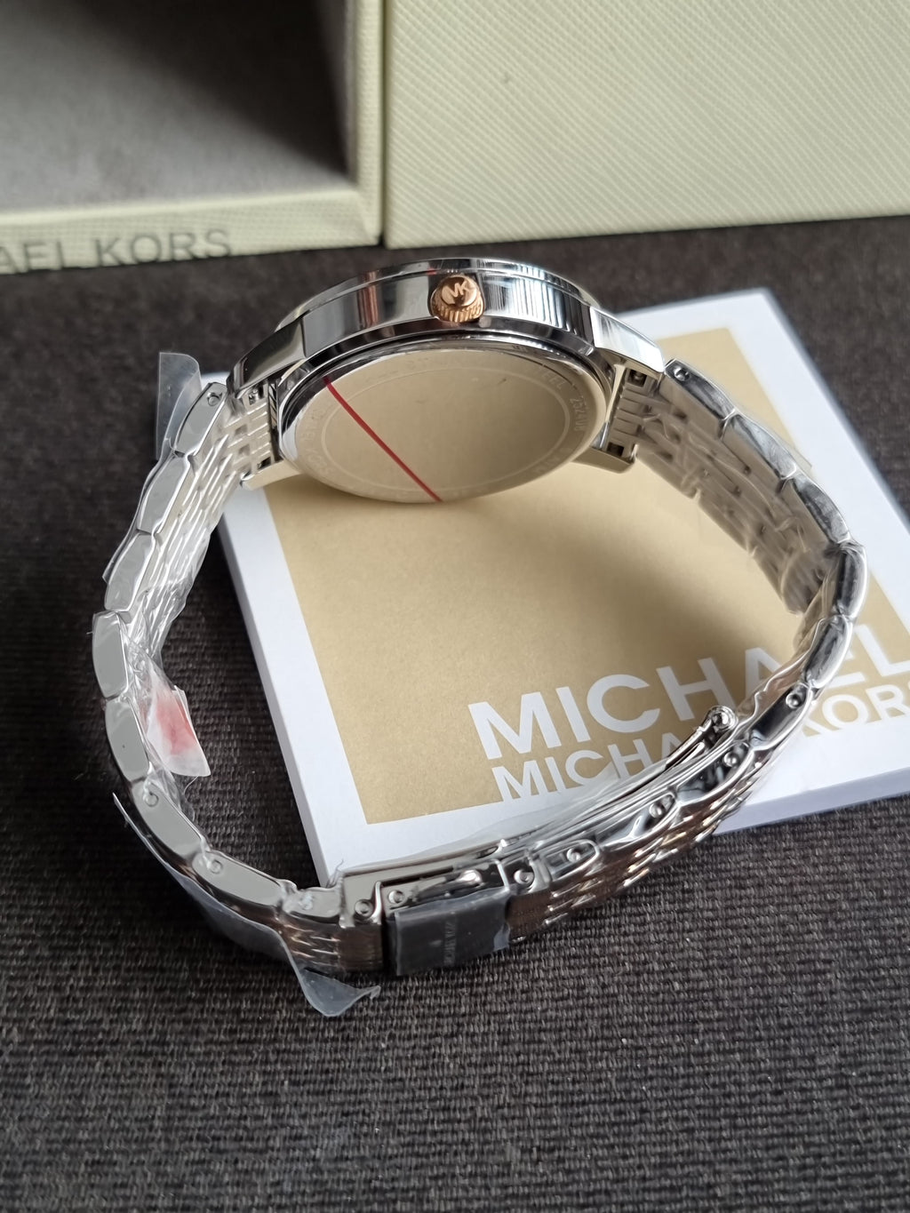 Michael Kors Women’s Quartz Three-Tone Stainless Steel Silver Dial 35mm Watch MKO1117