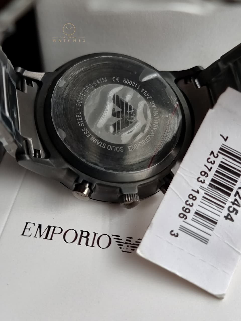 Emporio Armani Men’s Quartz Stainless Steel Brown Dial 43mm Watch AR2454