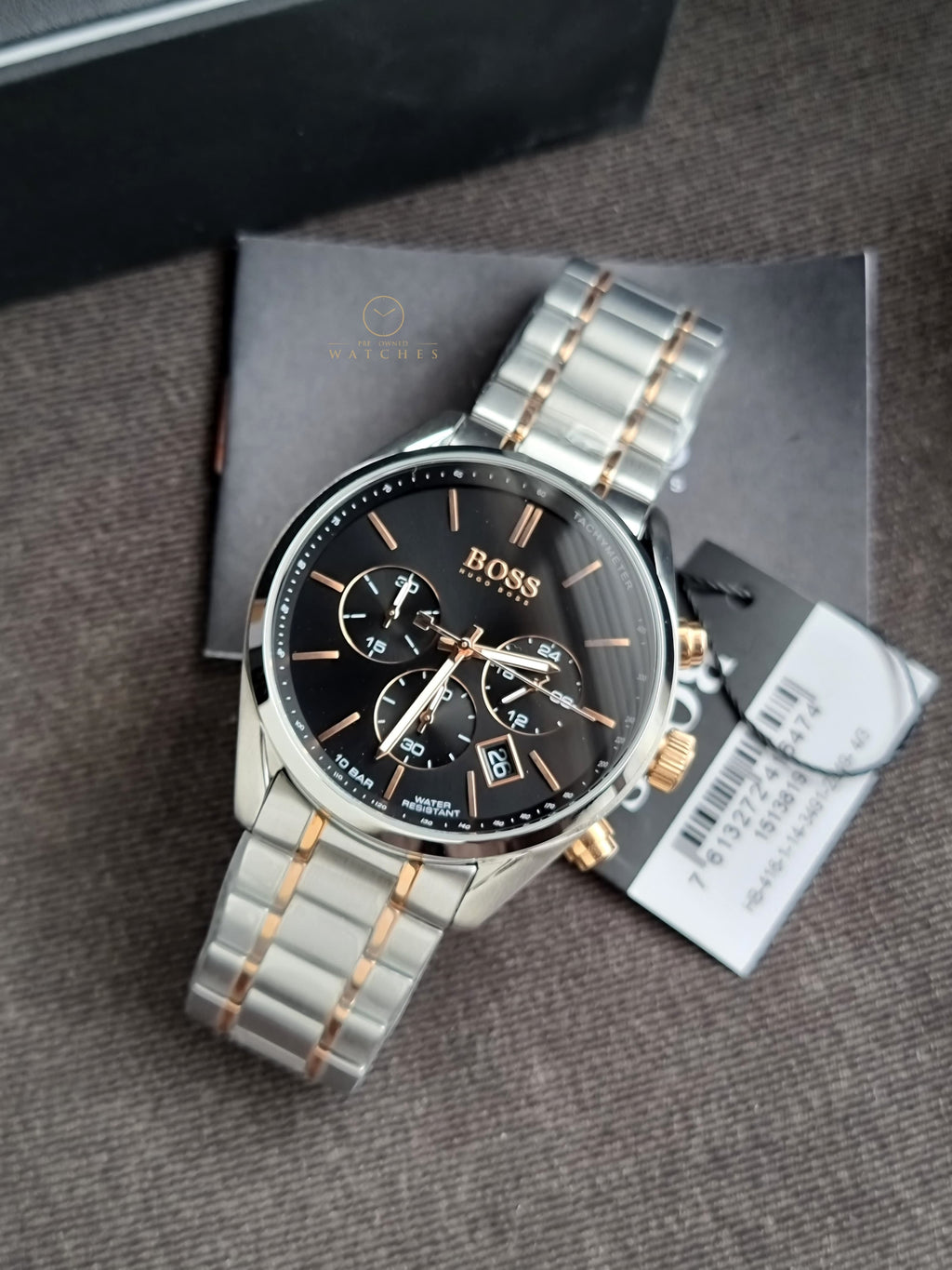 Hugo Boss Champion Chronograph Analog Black Dial Men's Watch -1513819
