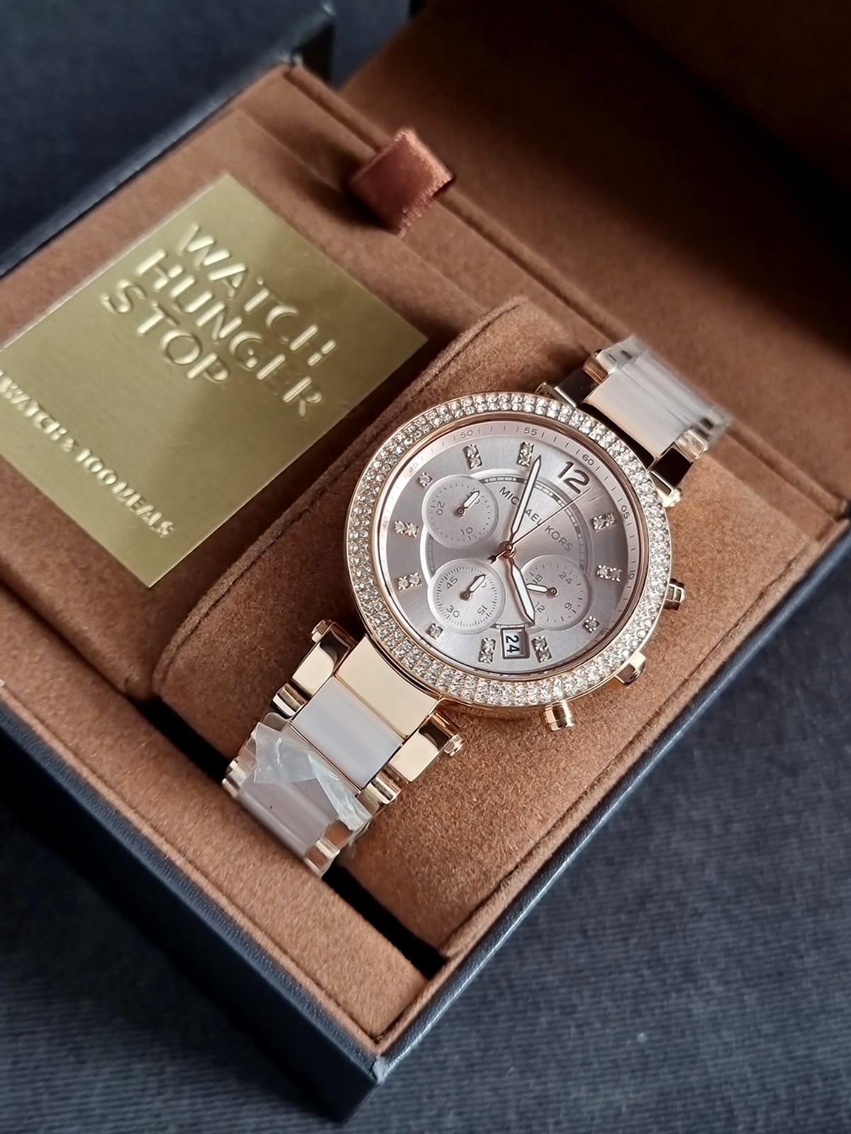 Michael Kors Women’s Quartz Stainless Steel Rose Gold Dial 39mm Watch MK5896