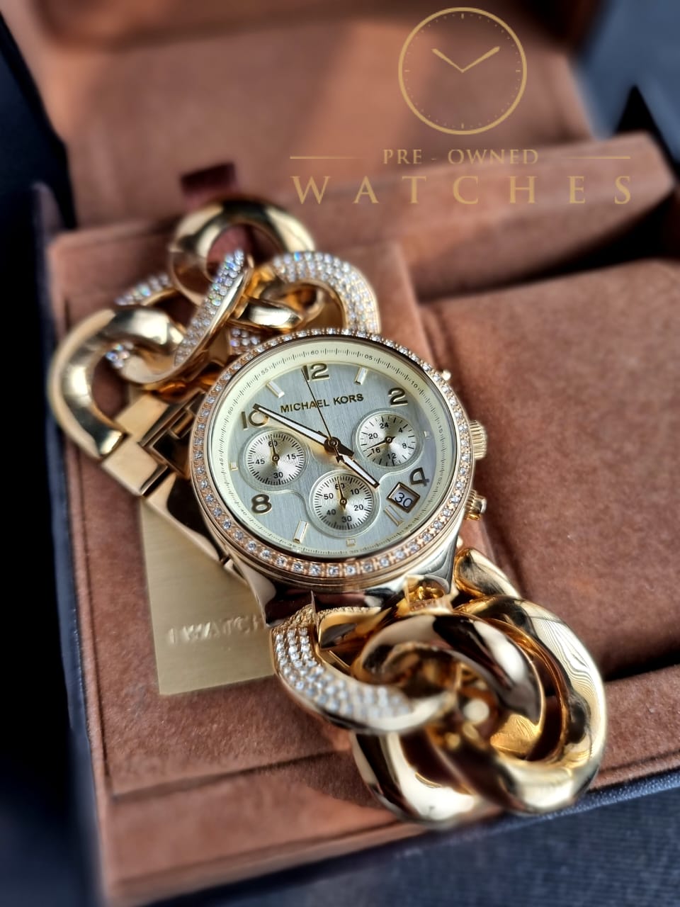Michael Kors Women’s Quartz Stainless Steel Gold Dial 38mm Watch MK3150
