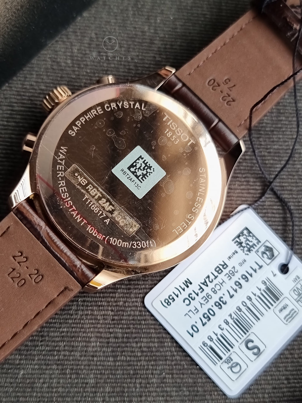 Tissot Chrono XL Classic Brown Leather strap Black Dial Quartz Watch for Men's T116.617.36.057.01
