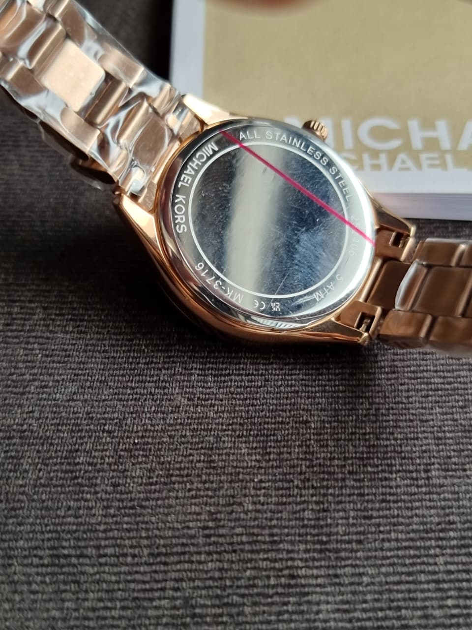 Michael Kors Women's Lauryn 33mm Three-Hand Rose Gold-Tone Steel Watch - MK3716
