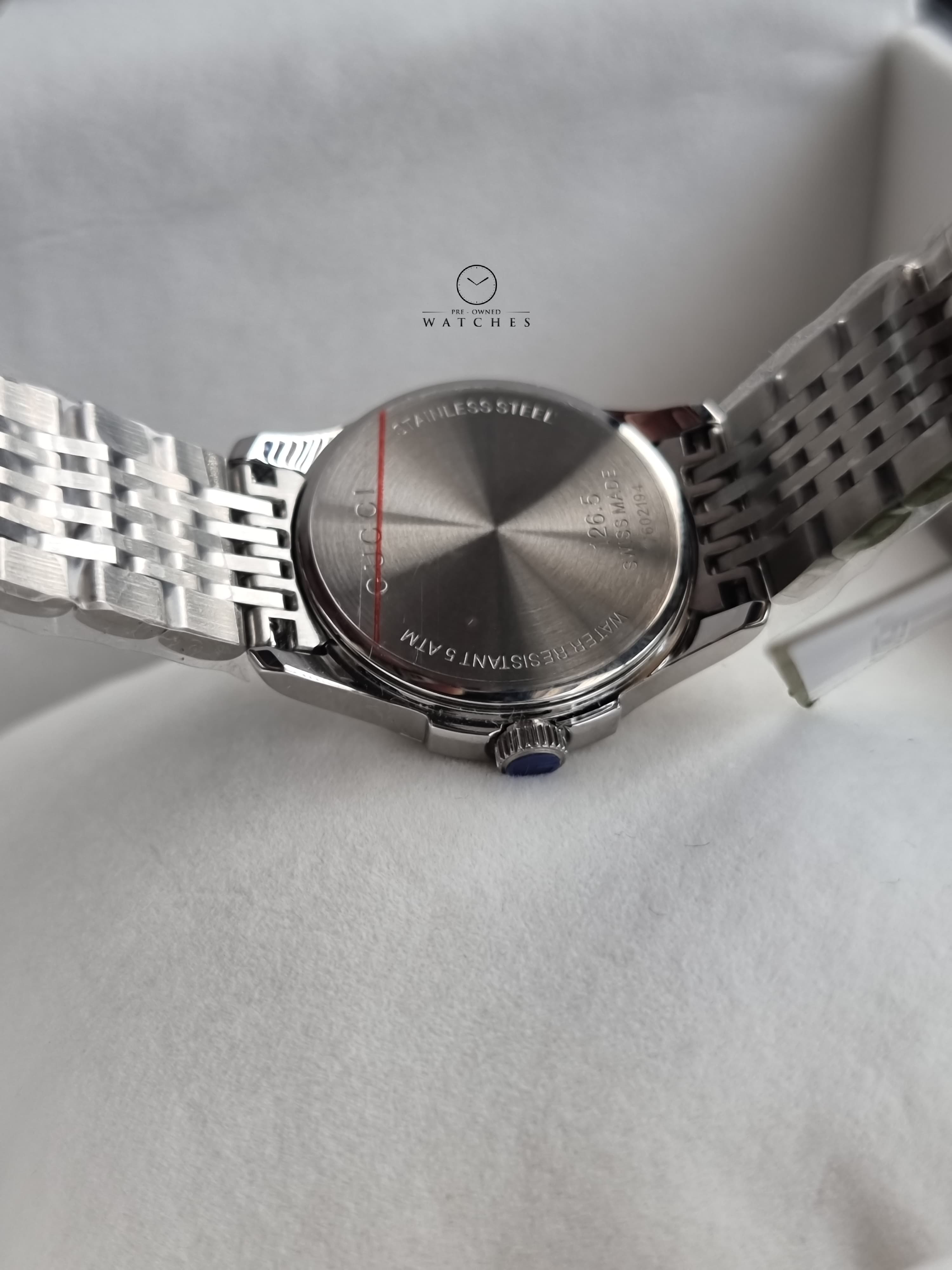 Gucci Women’s Swiss Made Quartz Stainless Steel Green Dial 27mm Watch YA1265008