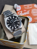 Fossil Everett Three-Hand 42mm Date Stainless Steel Watch - FS5821