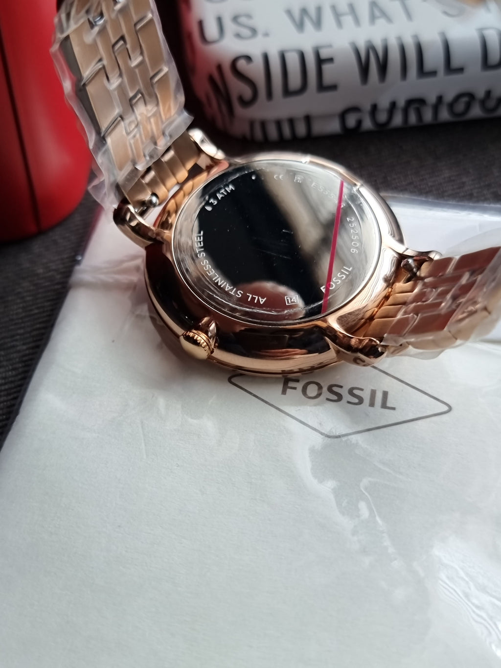 Fossil Jacqueline Rose Gold Stainless Steel Rose Gold Dial Quartz Watch for Ladies - ES3546(without tag)