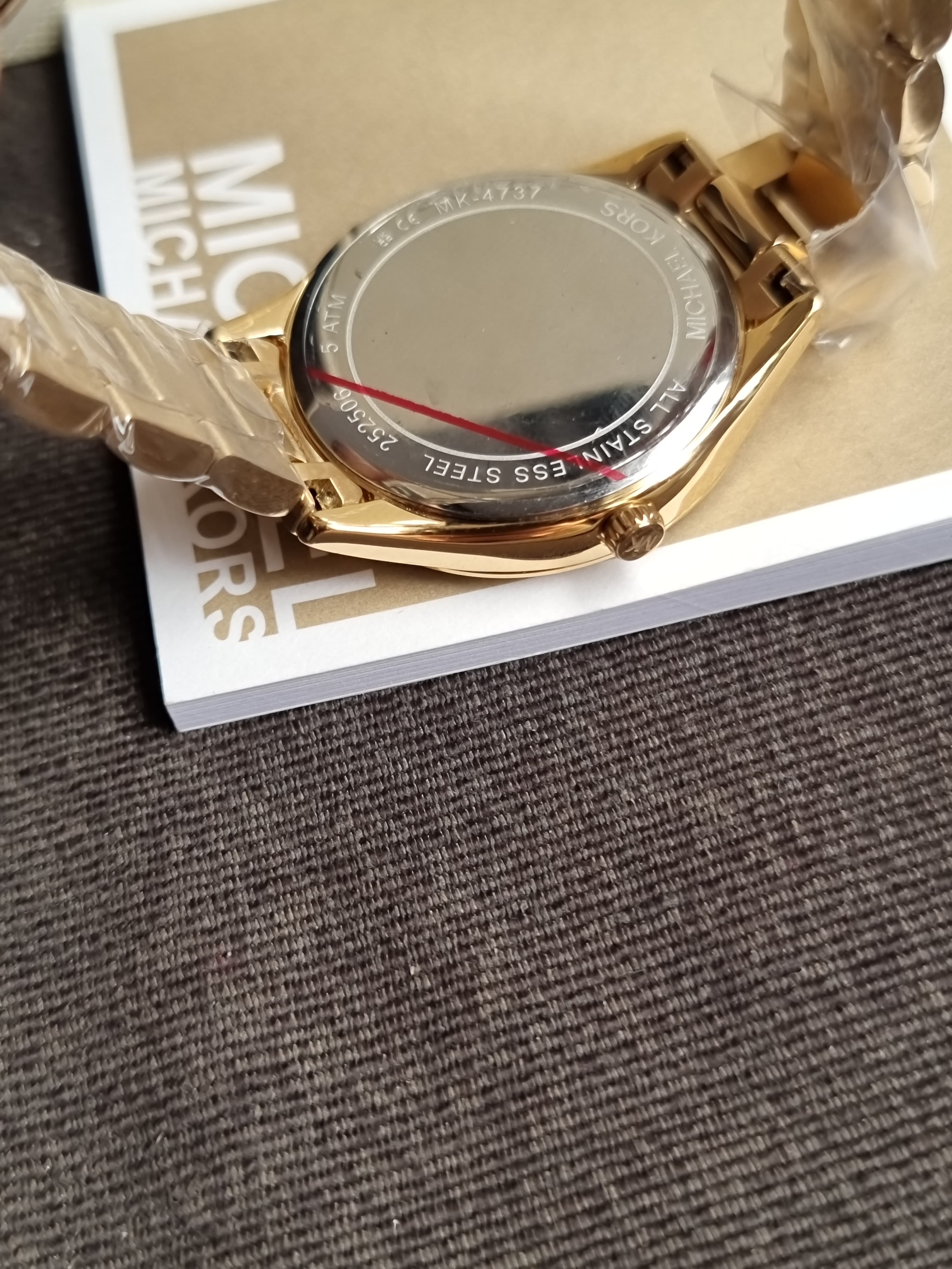 Michael Kors Gold Stainless Steel Green Dial Quartz 33mm Women's Watch MK4737