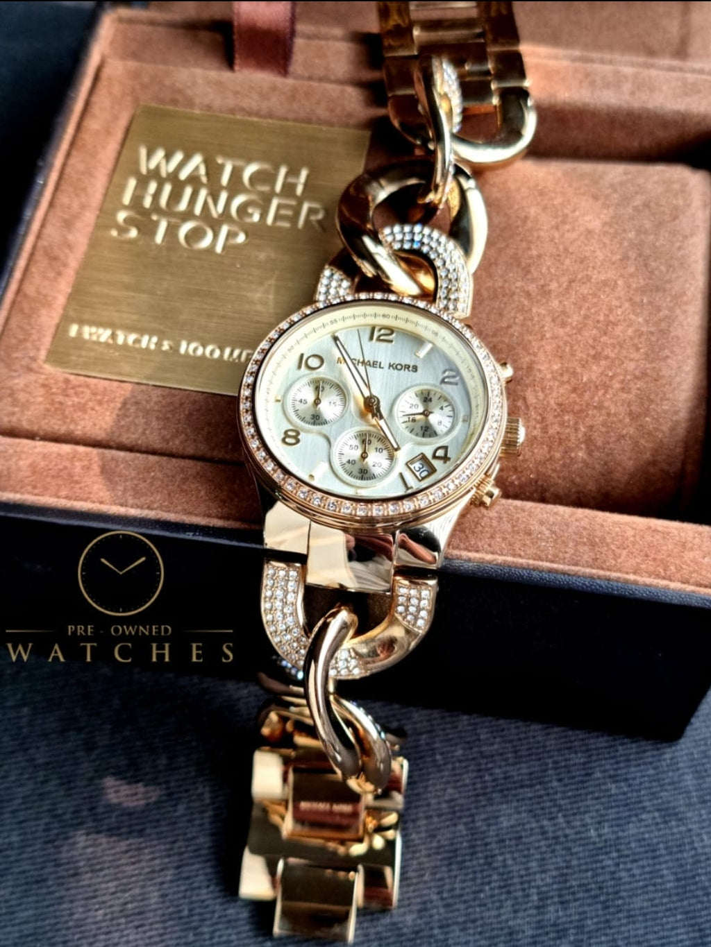 Michael Kors Women’s Quartz Stainless Steel Gold Dial 38mm Watch MK3150