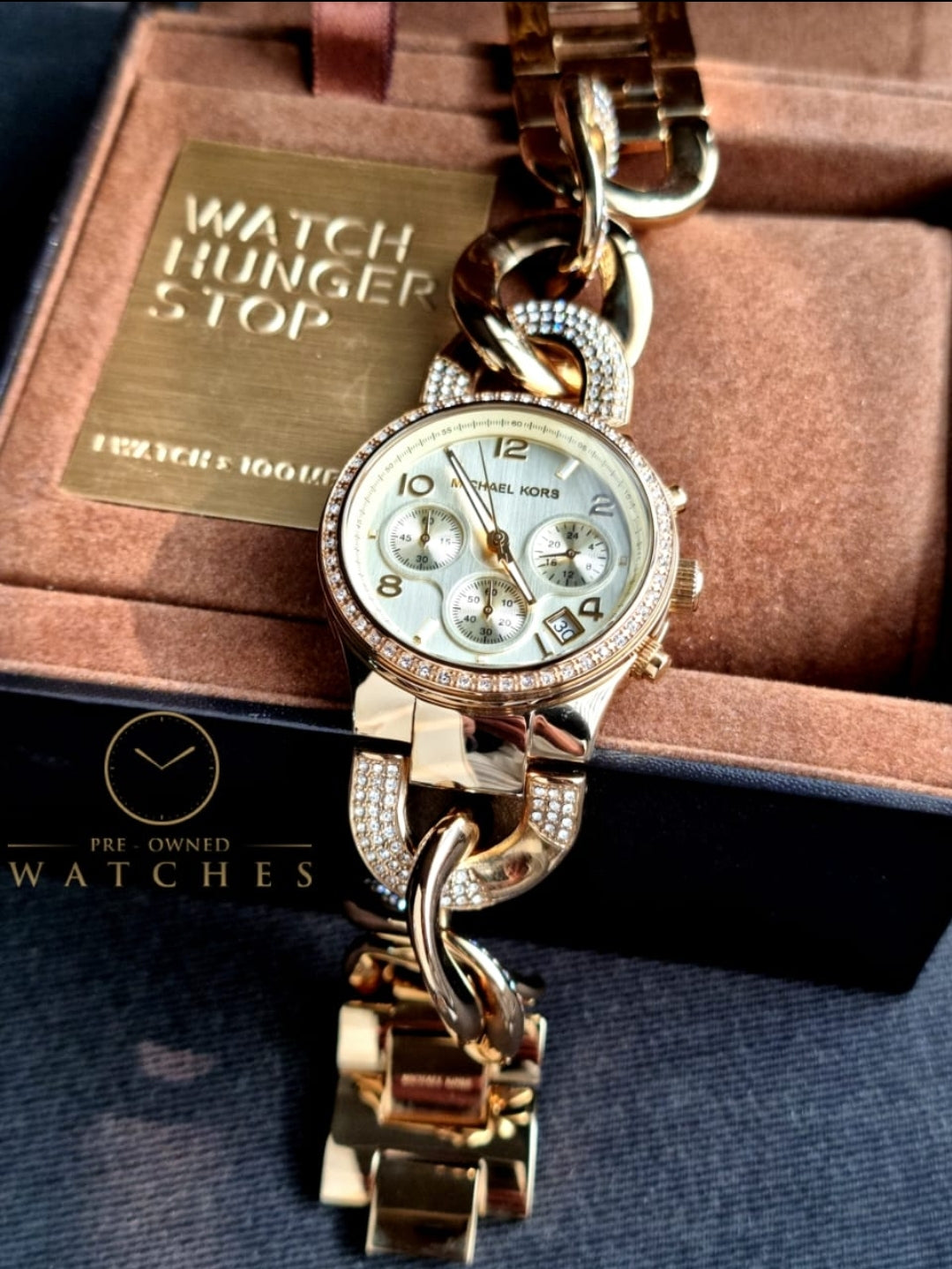 Michael Kors Women’s Quartz Stainless Steel Gold Dial 38mm Watch MK3150