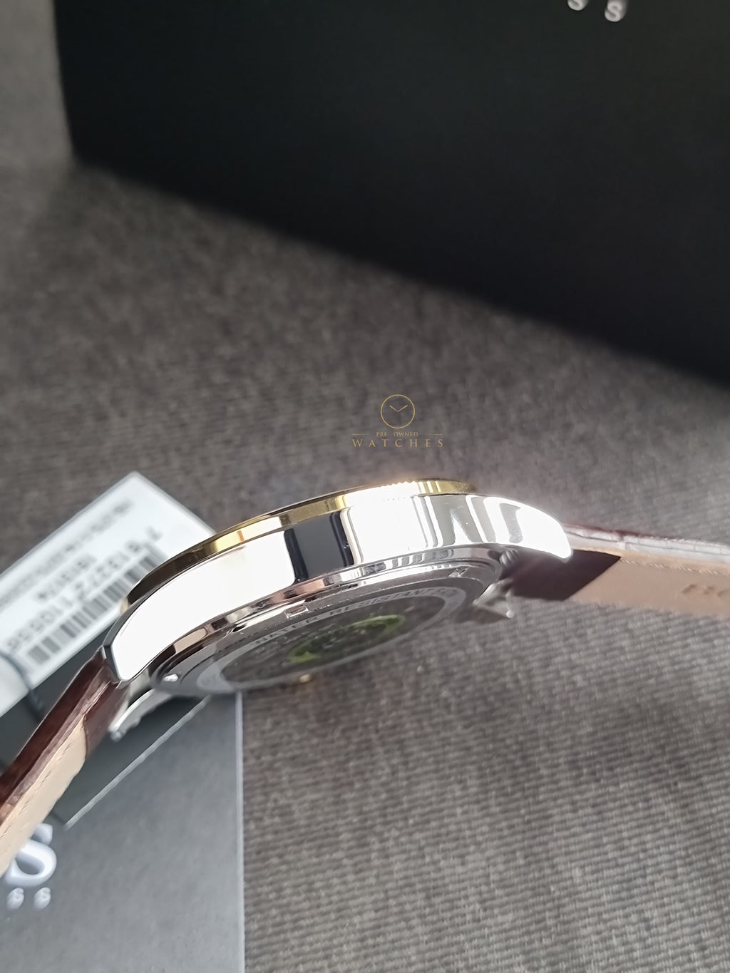 HUGO BOSS Men’s Quartz Leather Strap White Dial 44mm Watch 1513174