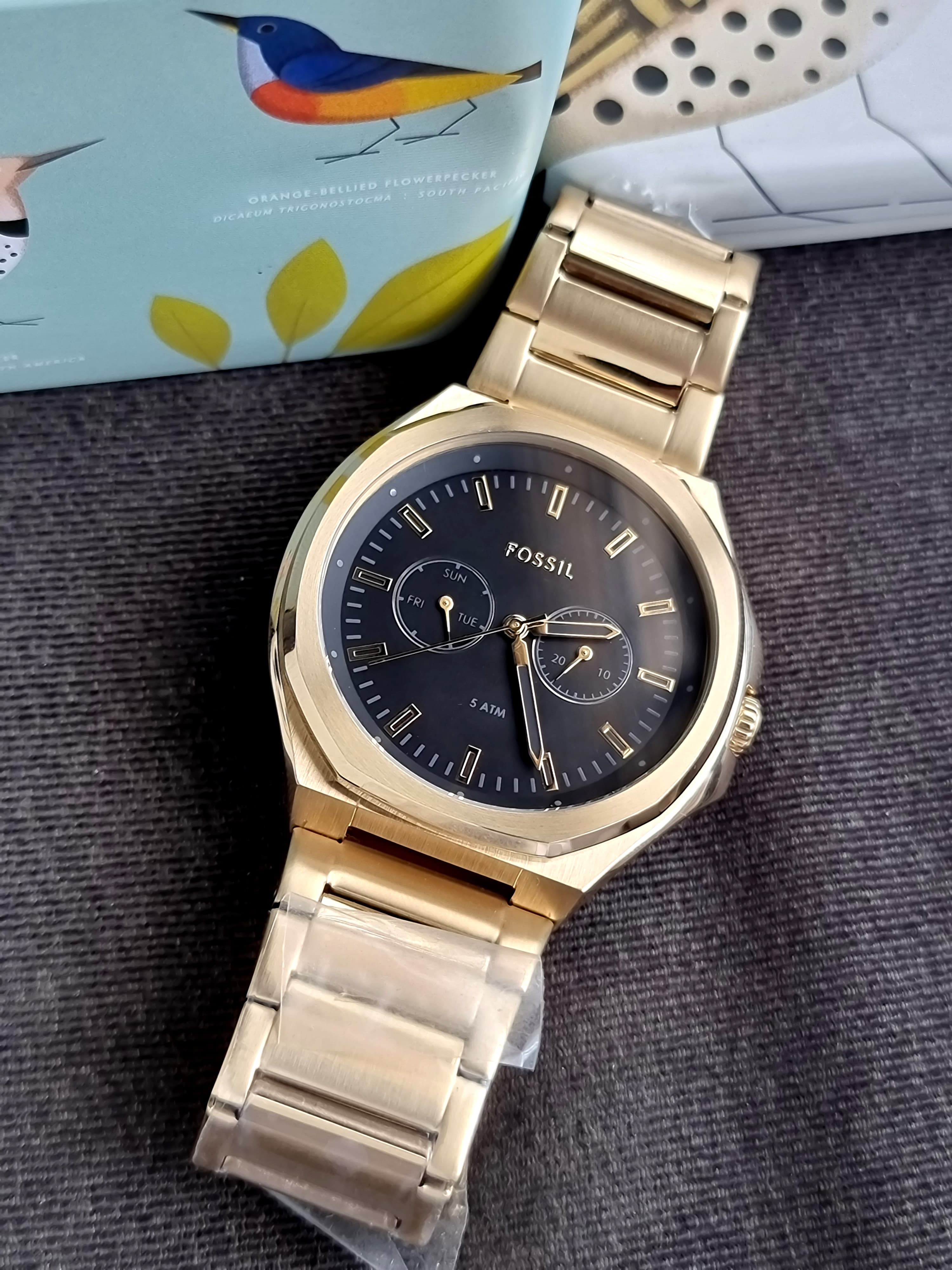 Fossil BQ2611 Evanston Multifunction Gold-Tone Stainless Steel Watch