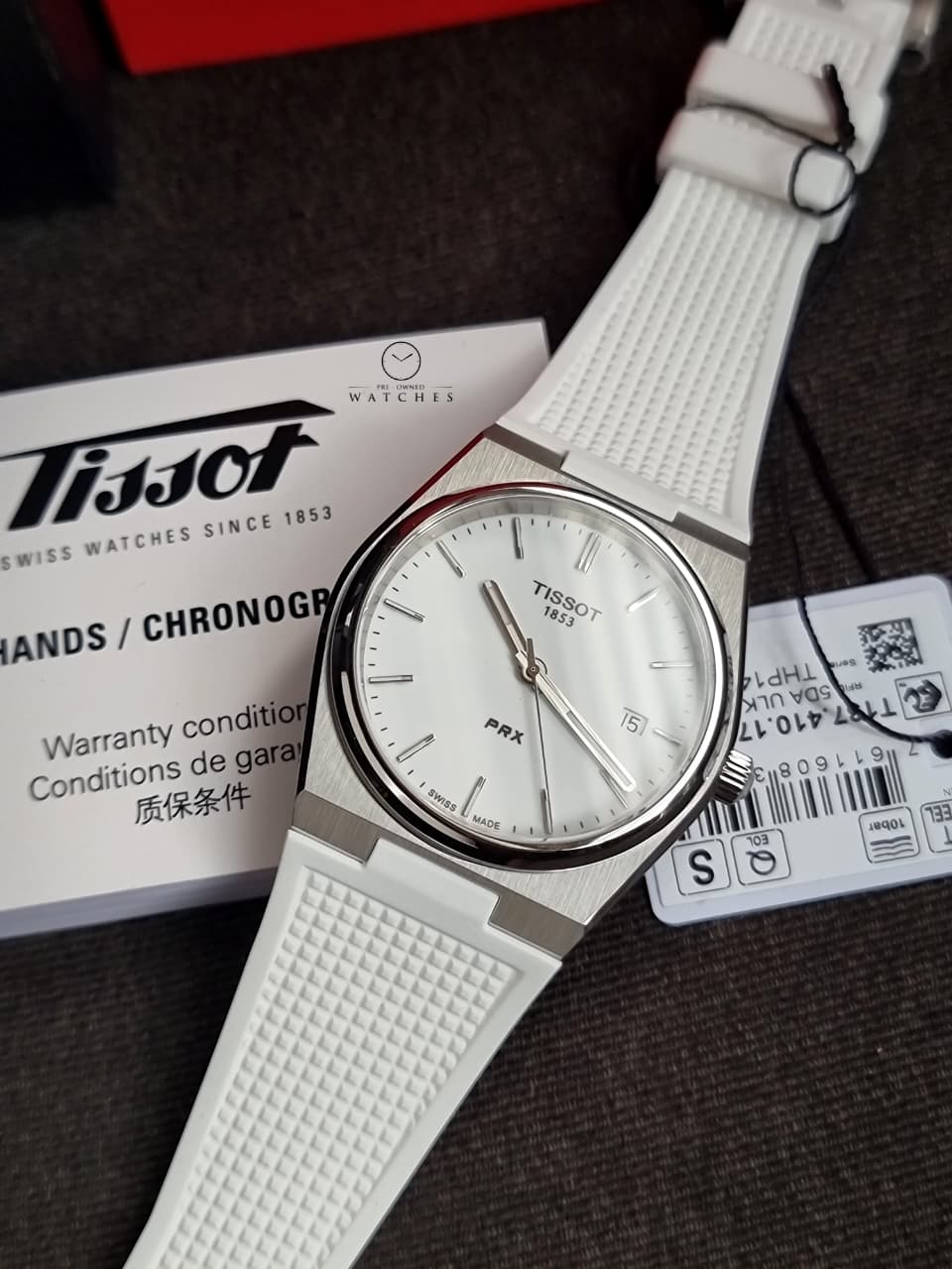 Tissot 
PRX Quartz White Dial Men's Watch
T137.410.17.011.00