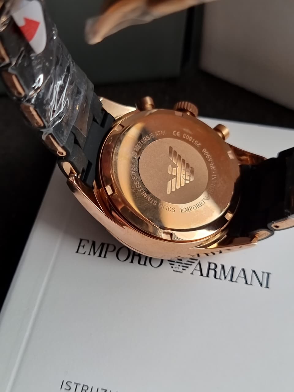 Emporio Armani Women’s Quartz Silicone Stainless Steel Black Dial 38mm Watch AR5906