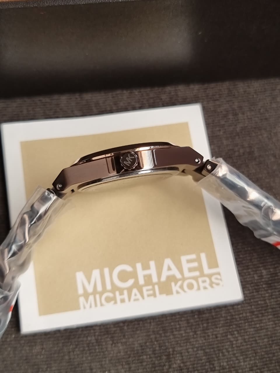 Michael Kors Women’s Quartz Two-tone Stainless Steel Brown Dial 37mm Watch MK7501