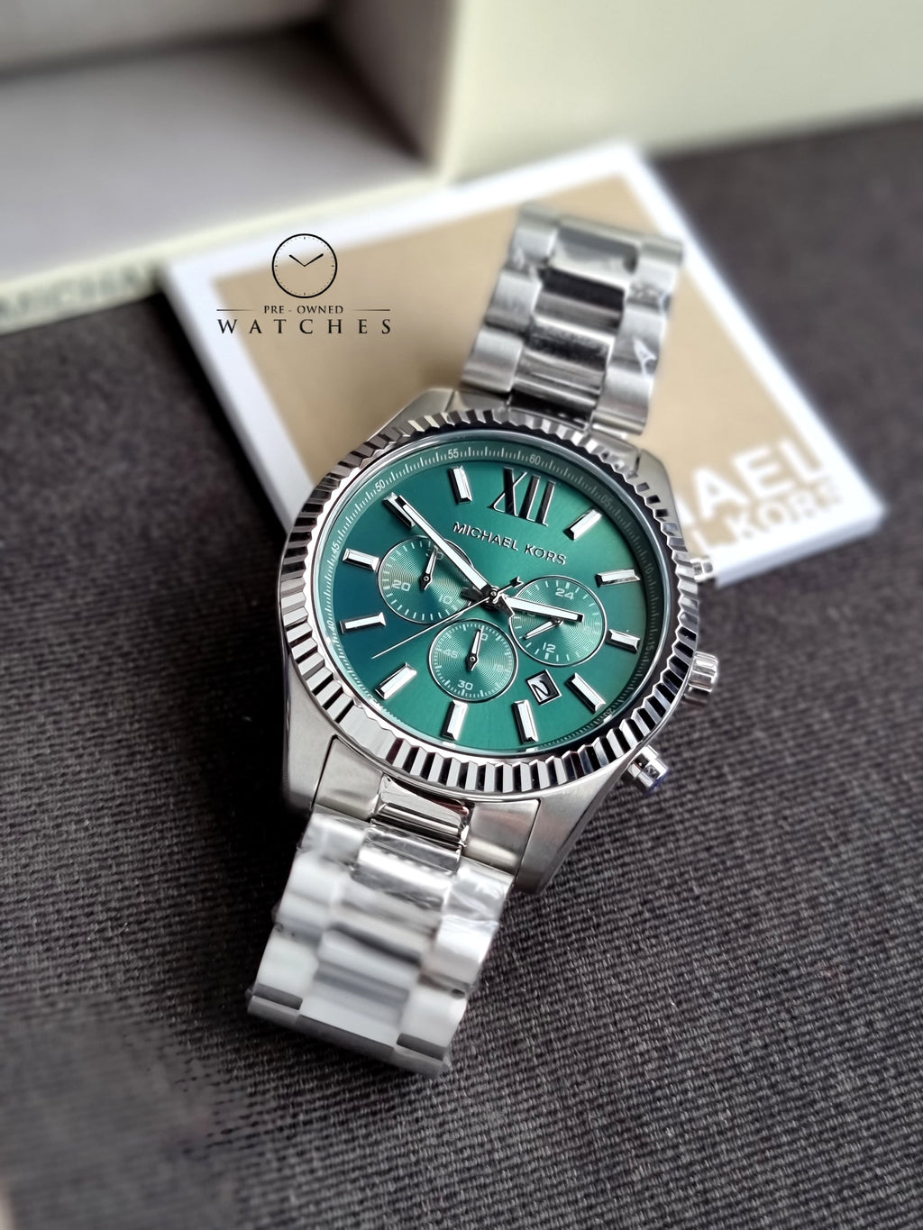 Michael Kors Lexington Chronograph Quartz Green Dial Men's Watch
 MK9152