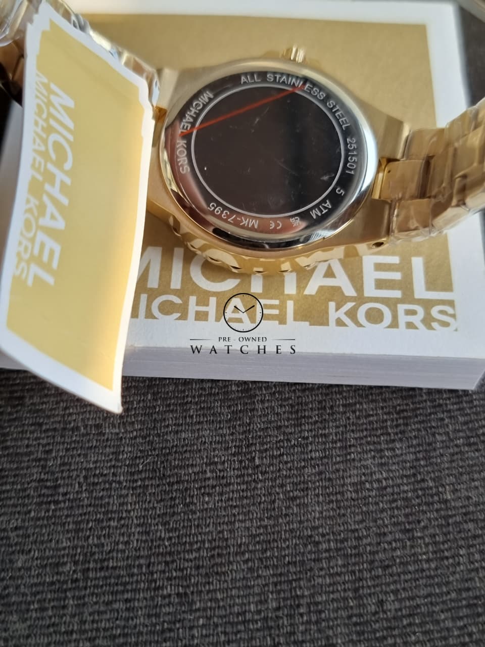 Michael Kors Lennox Three-Hand Gold-Tone Stainless Steel Watch mk7395