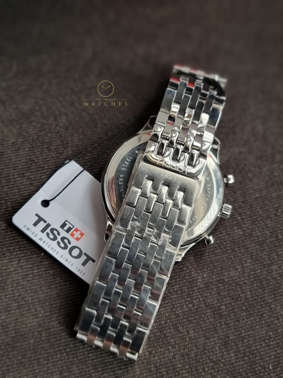 Tissot T Classic Tradition Chronograph White Dial Silver Steel Strap Watch For Men - T063.617.11.037.00