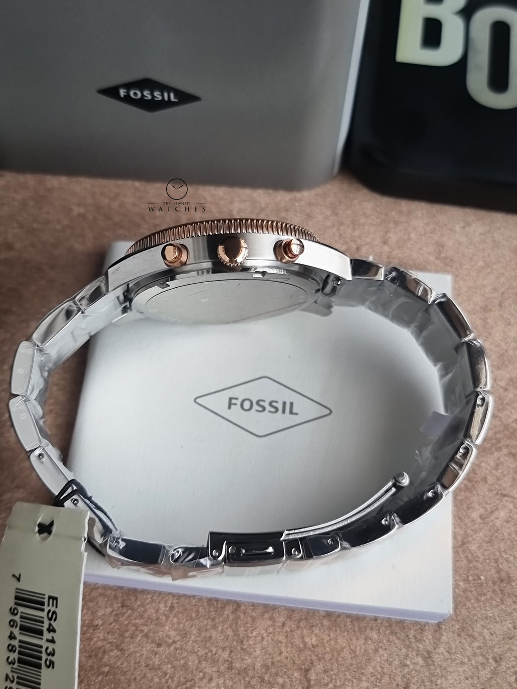 Fossil Women’s Quartz Stainless Steel Mother Of Pearl Dial 39mm Watch ES4135
