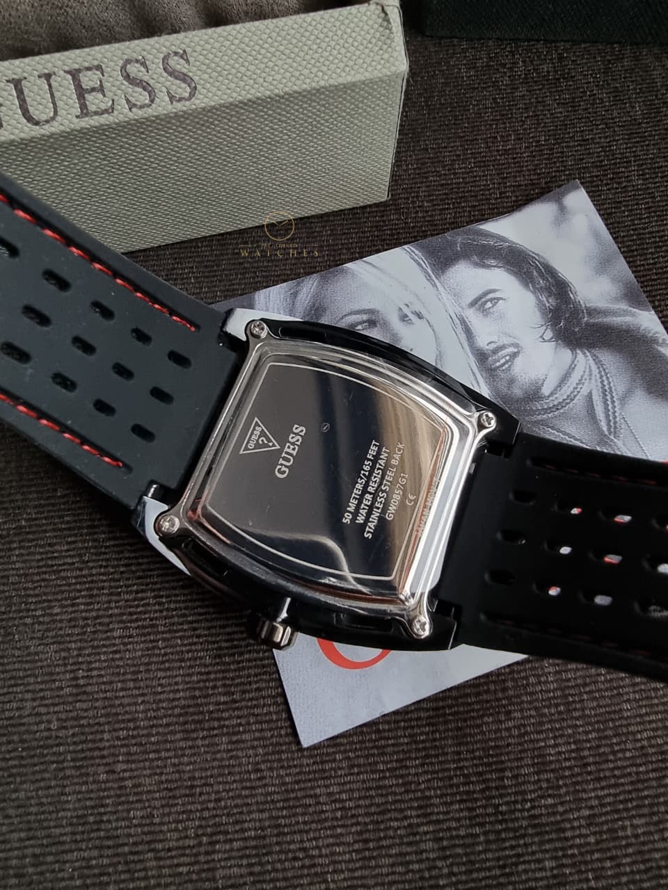 Guess Men’s Quartz Black Silicone Strap Black Dial 43mm Watch GW0857G1