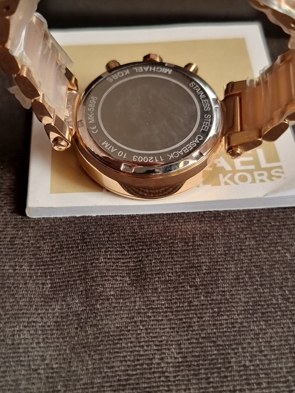 Michael Kors Women’s Quartz Stainless Steel Rose Gold Dial 39mm Watch MK5896