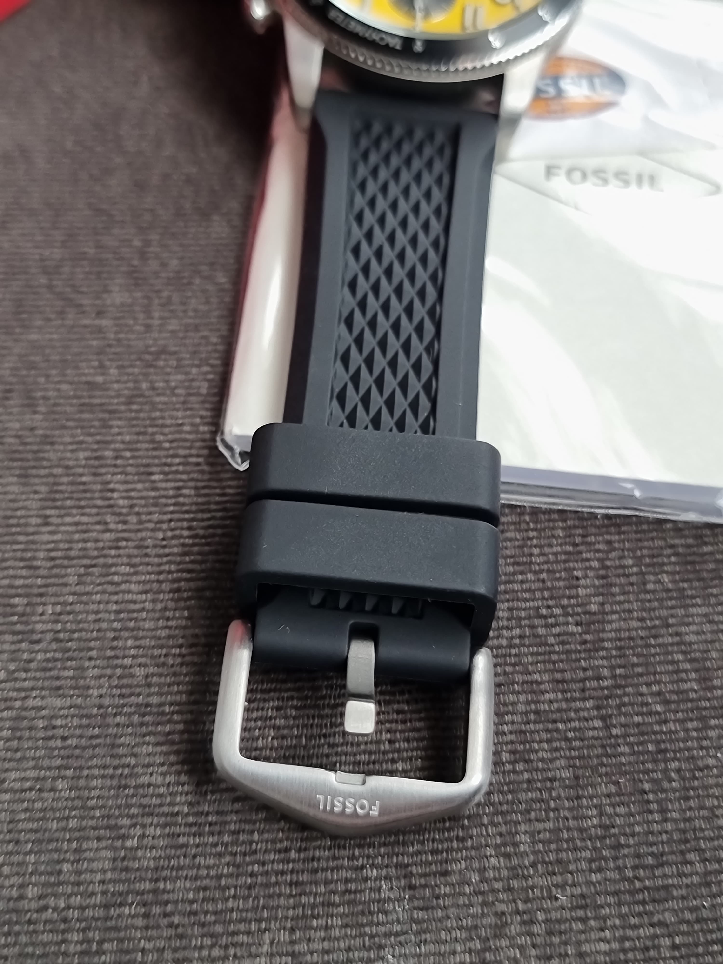 Fossil Sport Tourer Chronograph Black Silicone Watch- FS6044