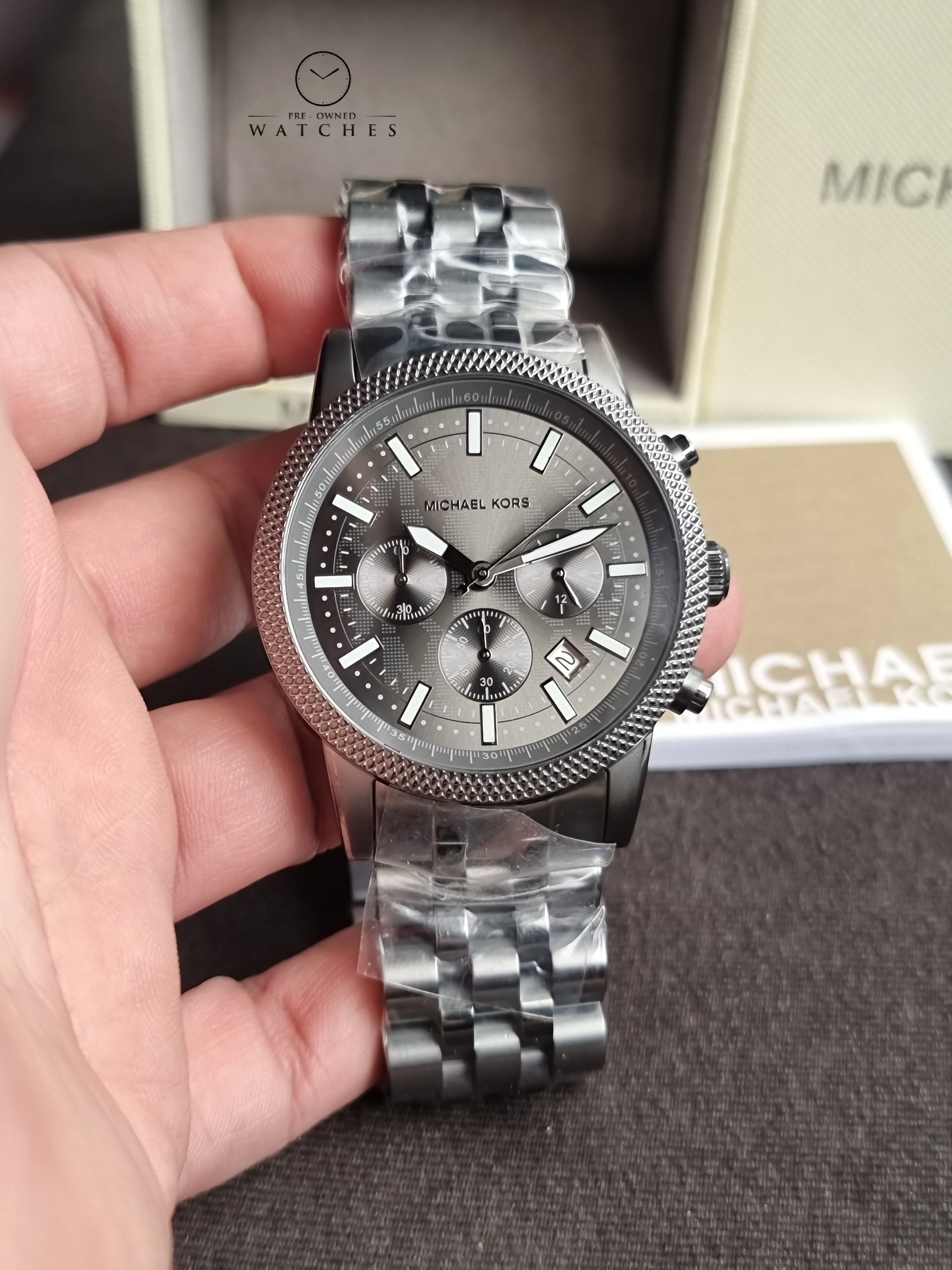 Michael Kors Hutton Gun-Metal Watch MKO1164