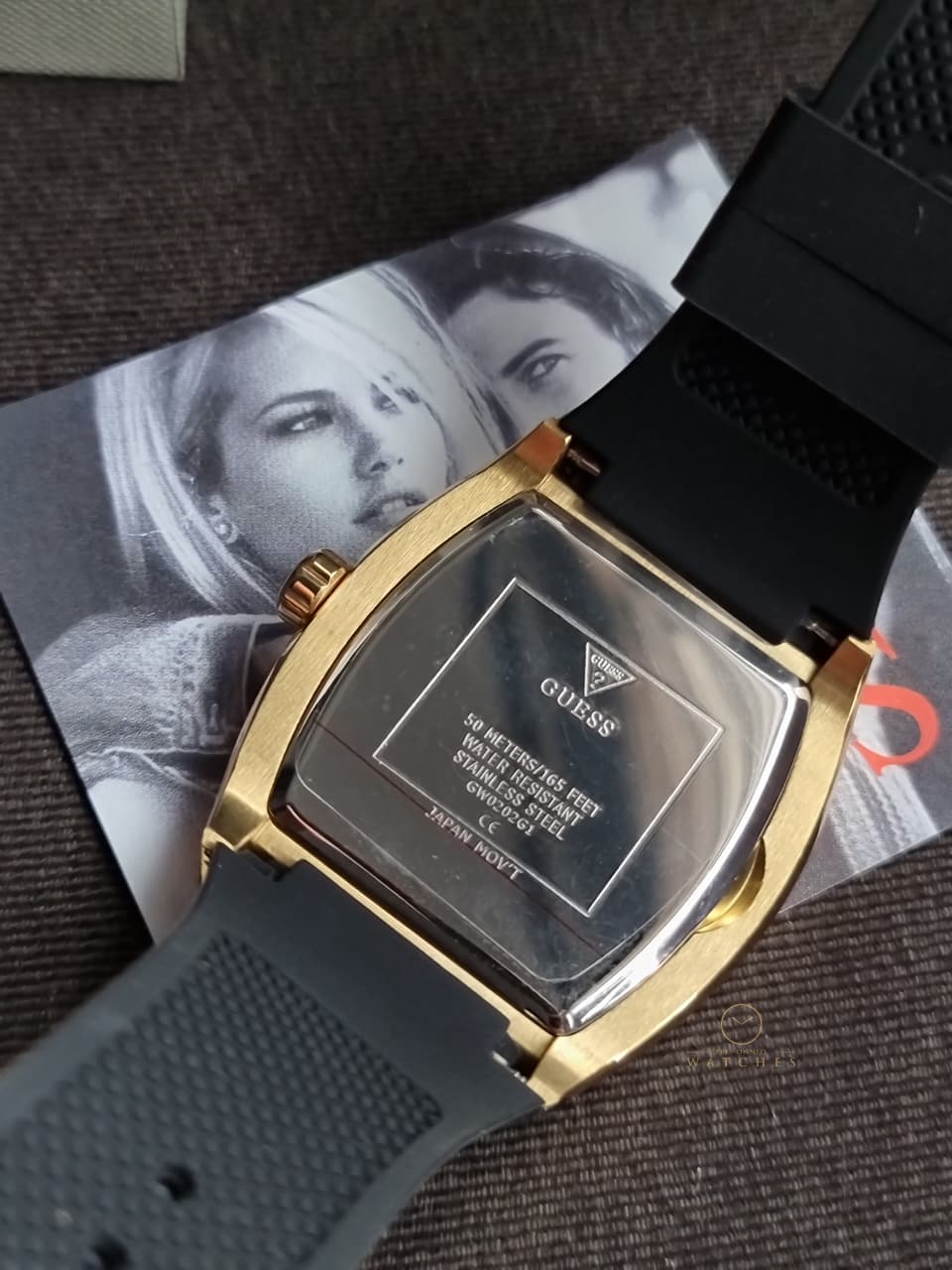 Guess Leather Casual Analog Black Dial Men's Watch- GW0202G1