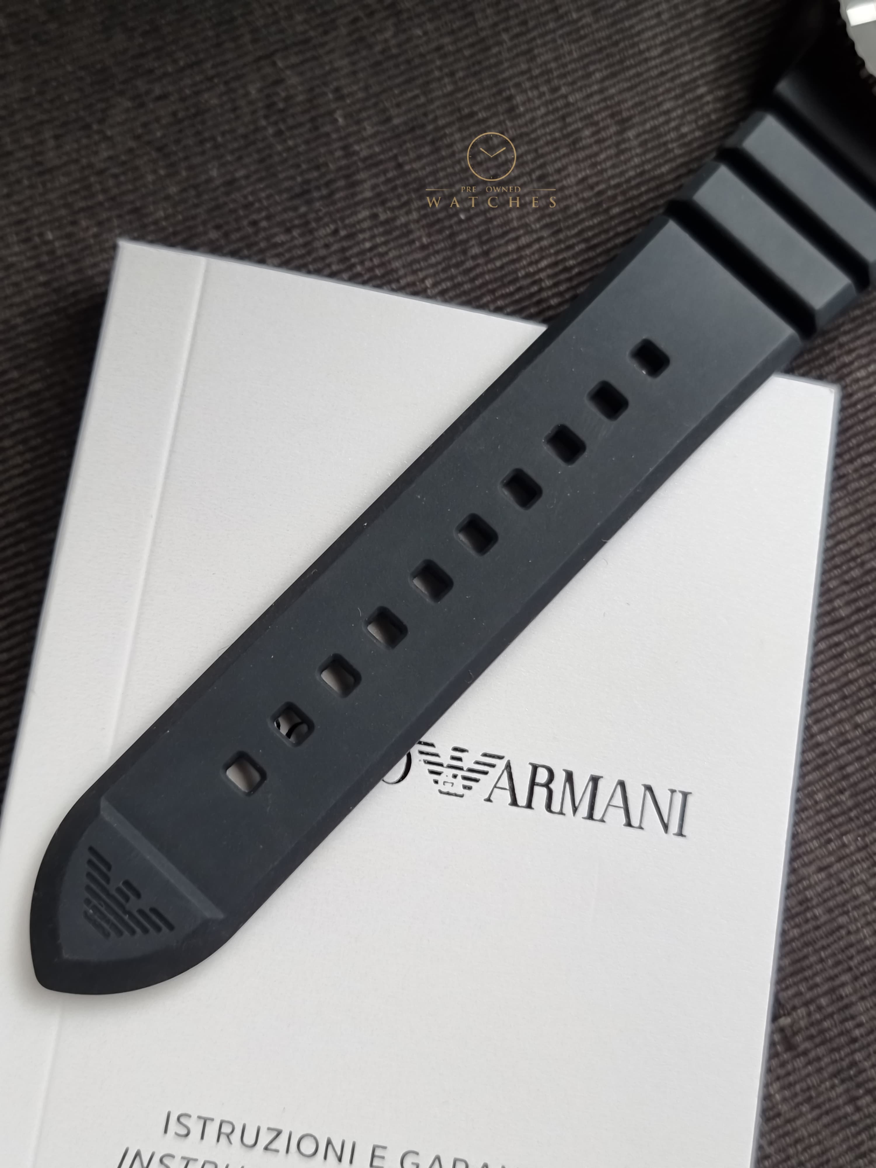 Emporio Armani Black Quartz Silicone Watch AR11684