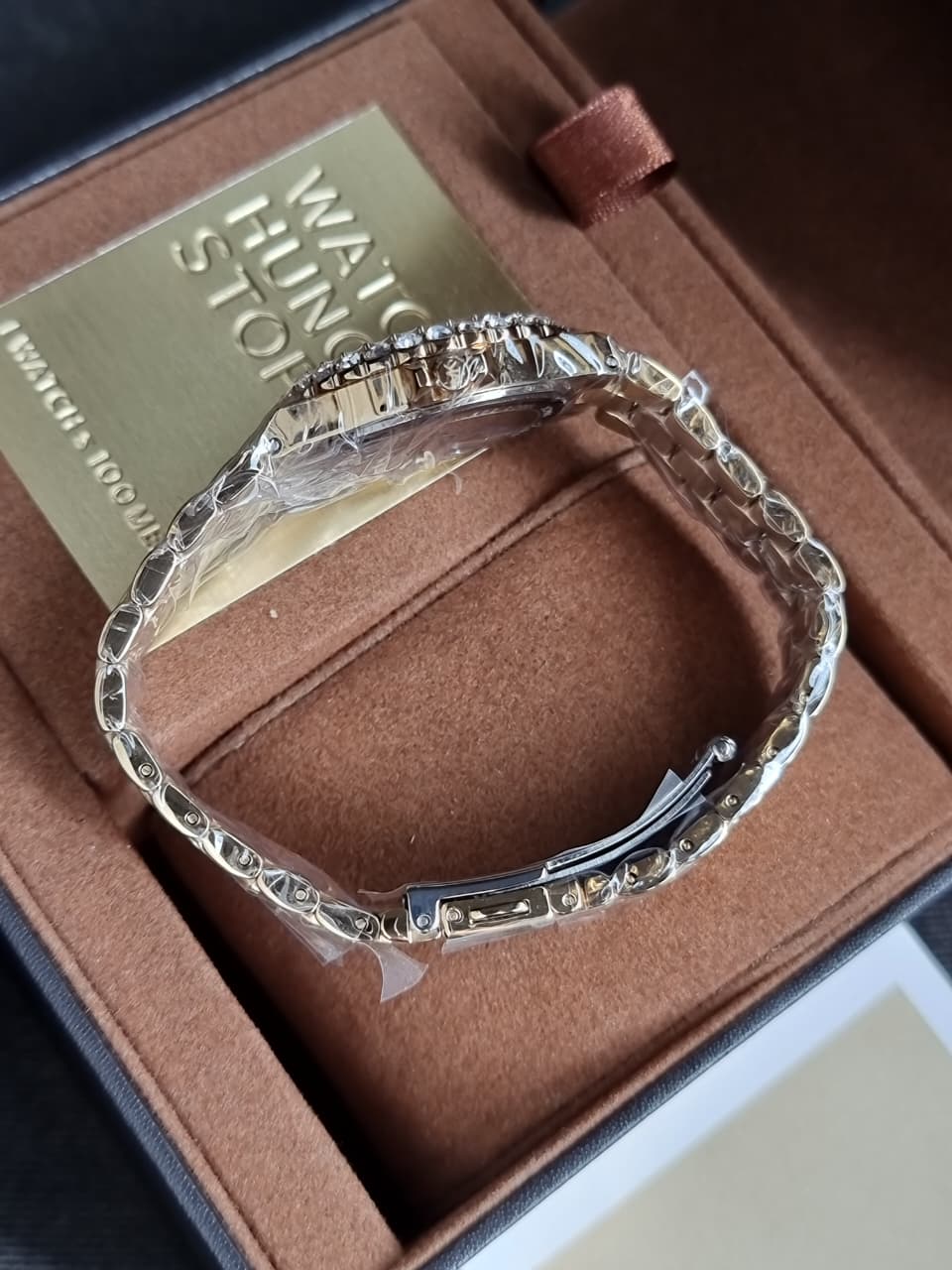 Michael Kors Lennox Animal Print Pave Crystal Gold Ladies Watch MK7394