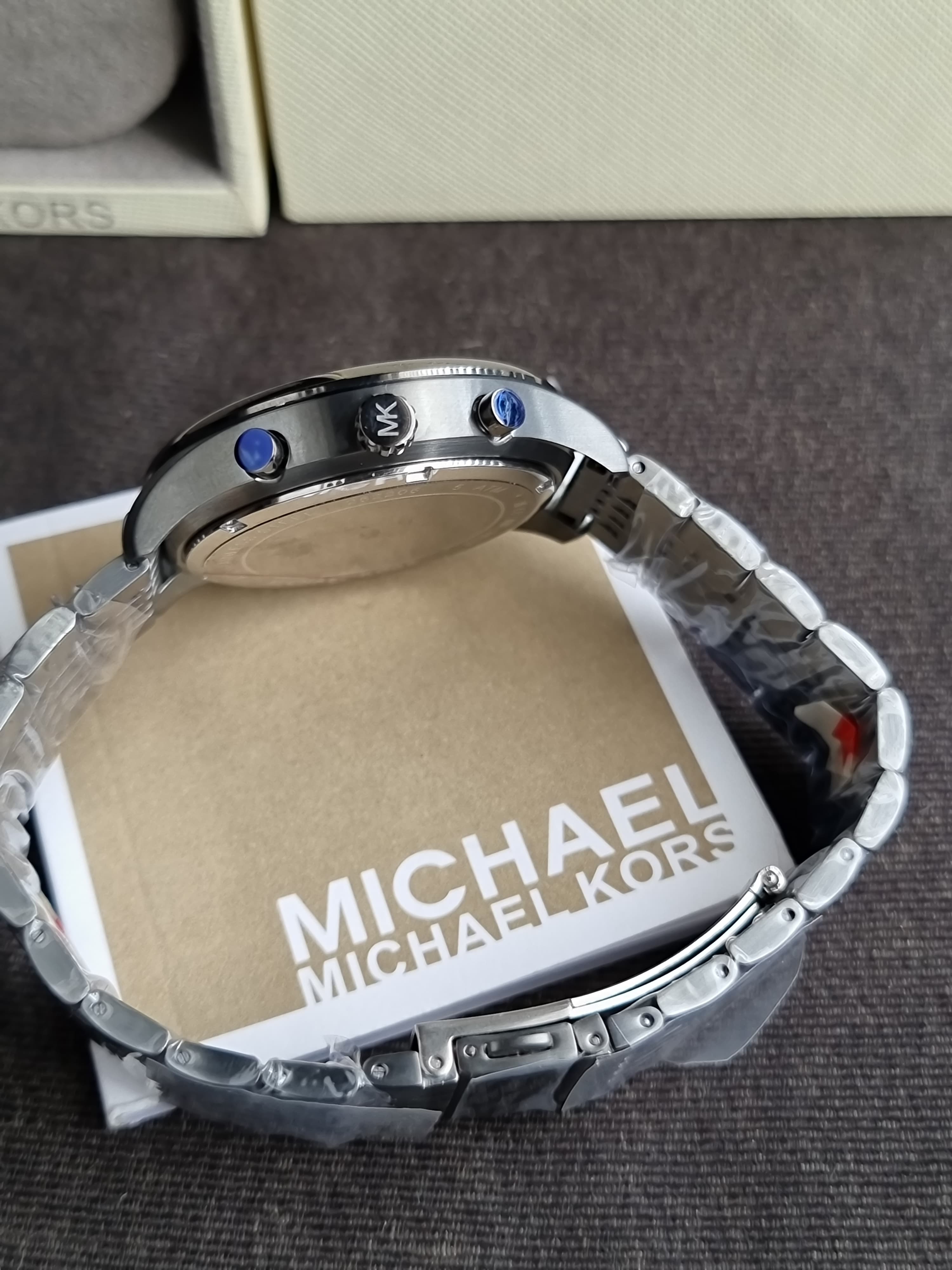 Michael Kors Merrick Analog 42mm Blue Dial Men's Watch-
MK8639
