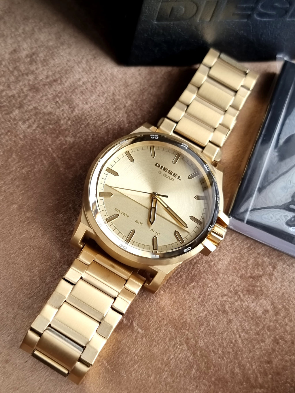 Diesel Men's D-48 Gold Round 48mm Stainless Steel Watch - DZ1912