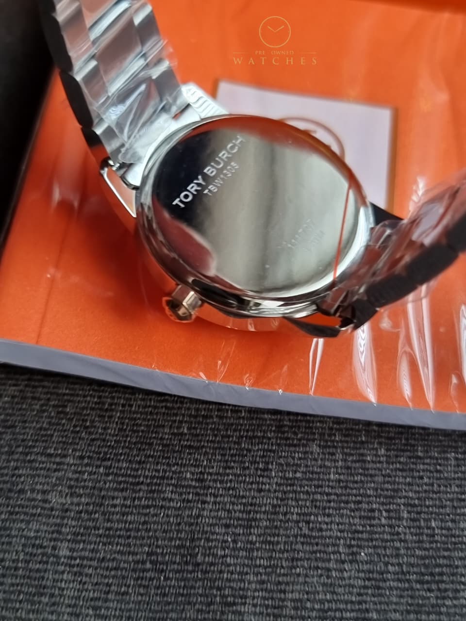 Tory Burch Rose gold & silver collins cream dial women's watch tbw1305