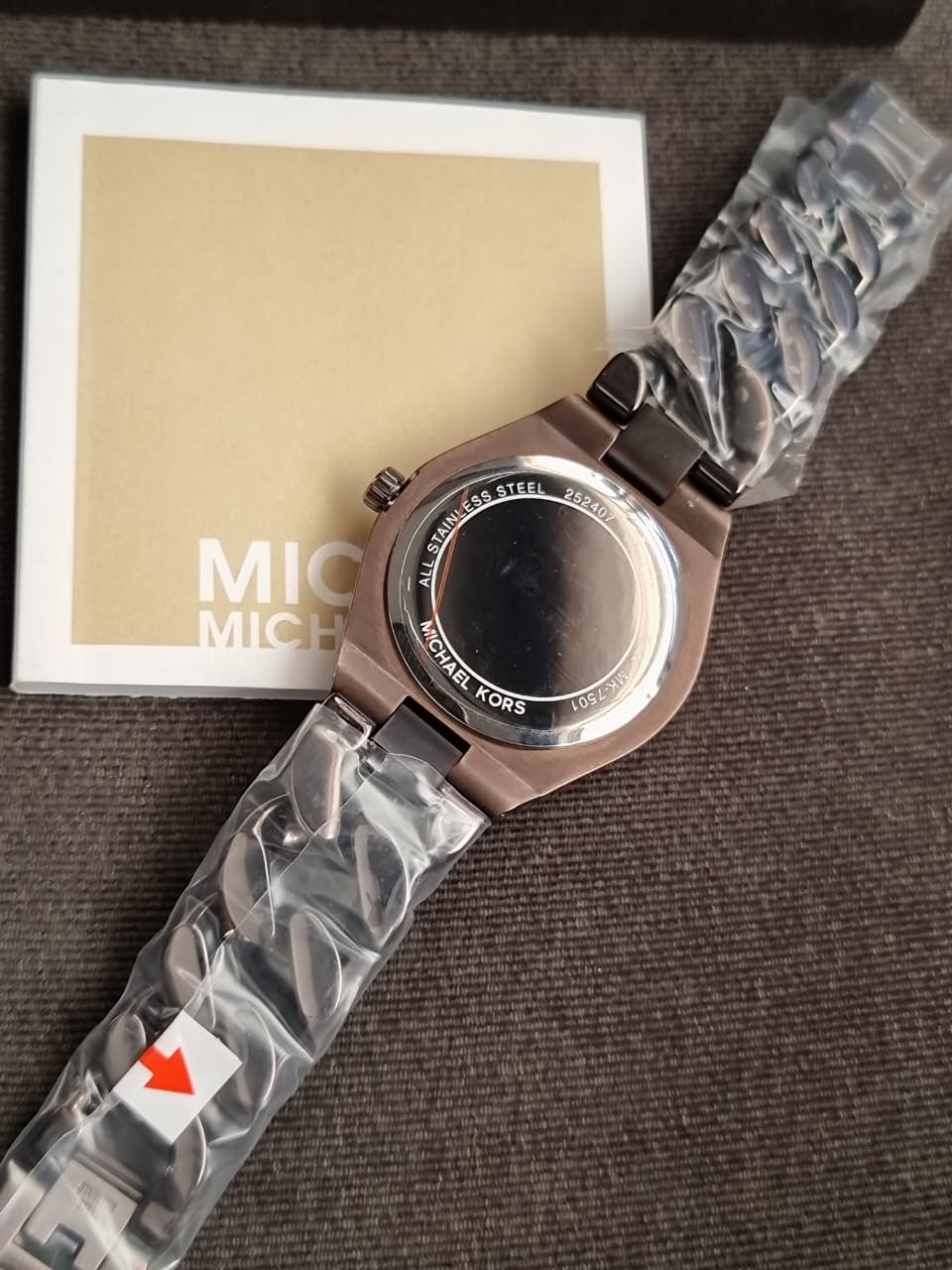 Michael Kors Women’s Quartz Two-tone Stainless Steel Brown Dial 37mm Watch MK7501