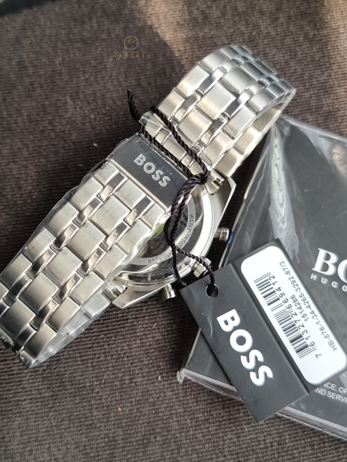 Hugo Boss Silver Stainless Steel Blue 41mm Dial Chronograph Quartz Watch for Gents - 1514286