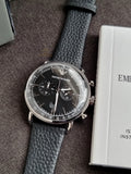 Emporio Armani Men’s Chronograph Quartz Leather Strap Black Dial 43mm Watch AR11143