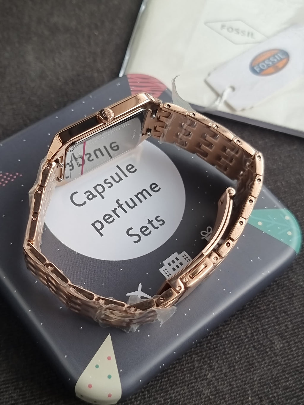 Fossil Raquel Three-Hand Date Rose Gold-Tone Stainless Steel Watch ES5323
