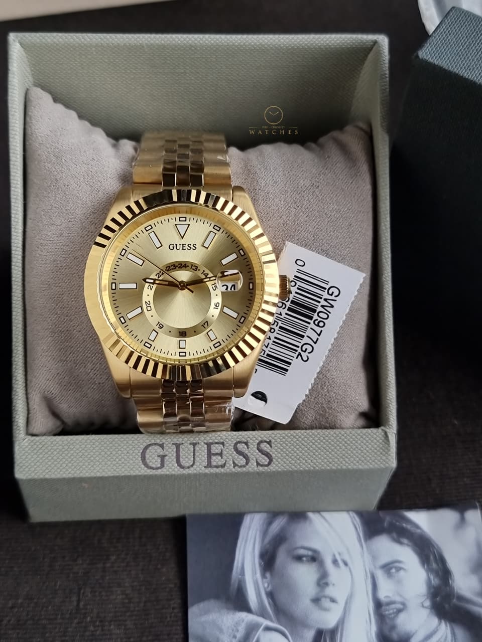GUESS Champagne Round 42mm Dial Analog Men's Watch - GW0977G2