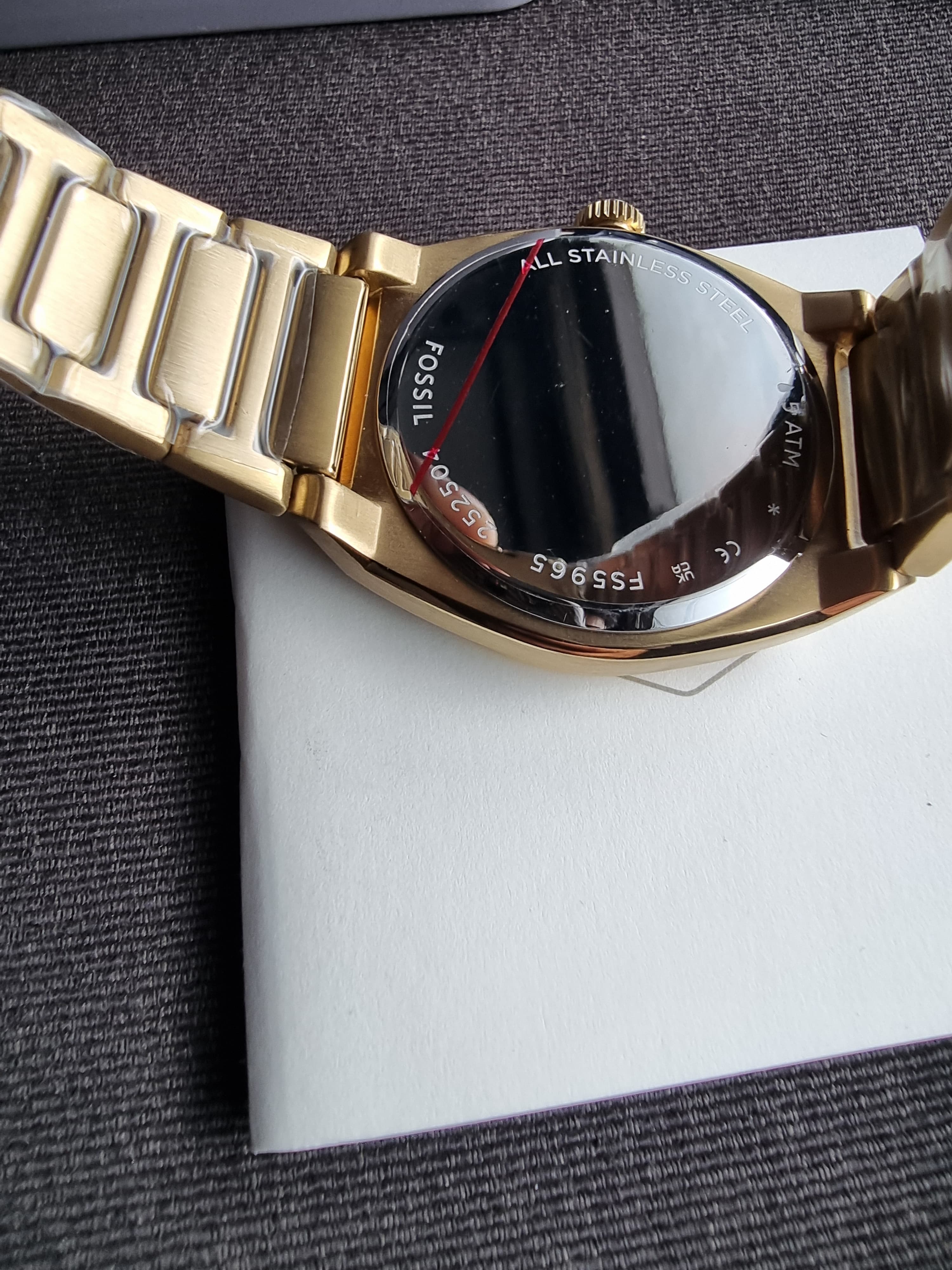 Fossil Everett Quartz Gold Dial 42mm Men's Watch FS5965