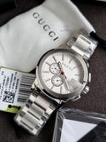 Gucci Men’s Swiss Made Quartz Stainless Steel Silver Dial 44mm Watch YA101201